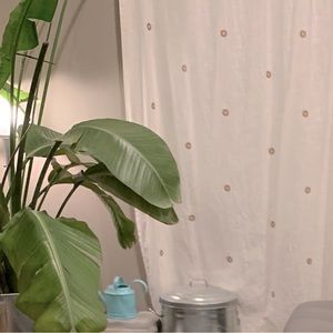 2 Nate Berkus metallic curtain panels - 54”x95”